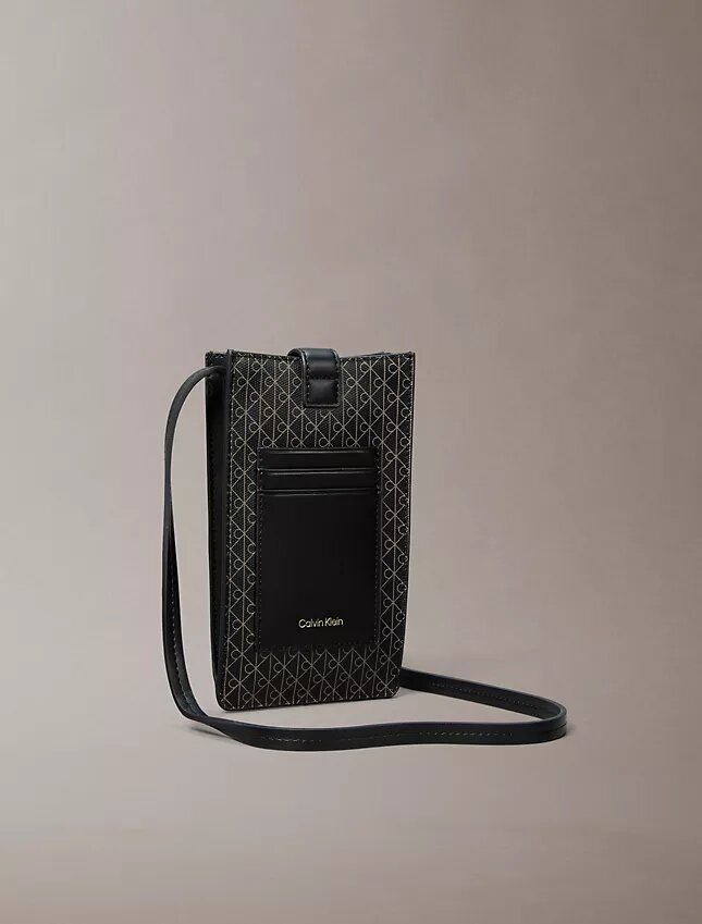 Crossbody-väska med emblem-logotyp över hela ytan Crossbody-väska med emblem-logotyp över hela ytan