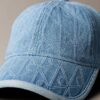 Denim-baseballkeps med emblem-logotyp över hela ytan Denim-baseballkeps med emblem-logotyp över hela ytan
