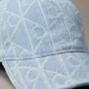 Denim-baseballkeps med emblem-logotyp över hela ytan Denim-baseballkeps med emblem-logotyp över hela ytan
