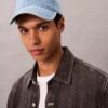 Denim-baseballkeps med emblem-logotyp över hela ytan Denim-baseballkeps med emblem-logotyp över hela ytan