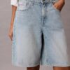 Denim Bermudashorts med logotyp Denim Bermudashorts med logotyp