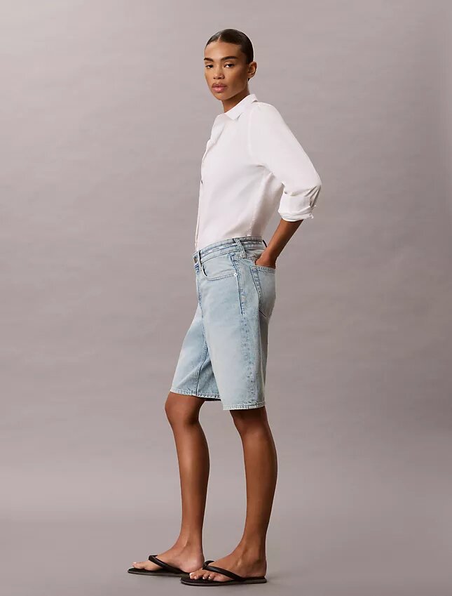 Denim Bermudashorts med logotyp Denim Bermudashorts med logotyp