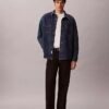 Denim Overshirt med Monogram över hela plagget i 90-talsstil Denim Overshirt med Monogram över hela plagget i 90-talsstil