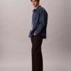 Denim Overshirt med Monogram över hela plagget i 90-talsstil Denim Overshirt med Monogram över hela plagget i 90-talsstil