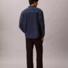 Denim Overshirt med Monogram över hela plagget i 90-talsstil Denim Overshirt med Monogram över hela plagget i 90-talsstil