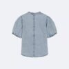 Denim-skjorta med knappar för flickor Denim-skjorta med knappar för flickor