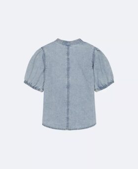 Denim-skjorta med knappar för flickor
