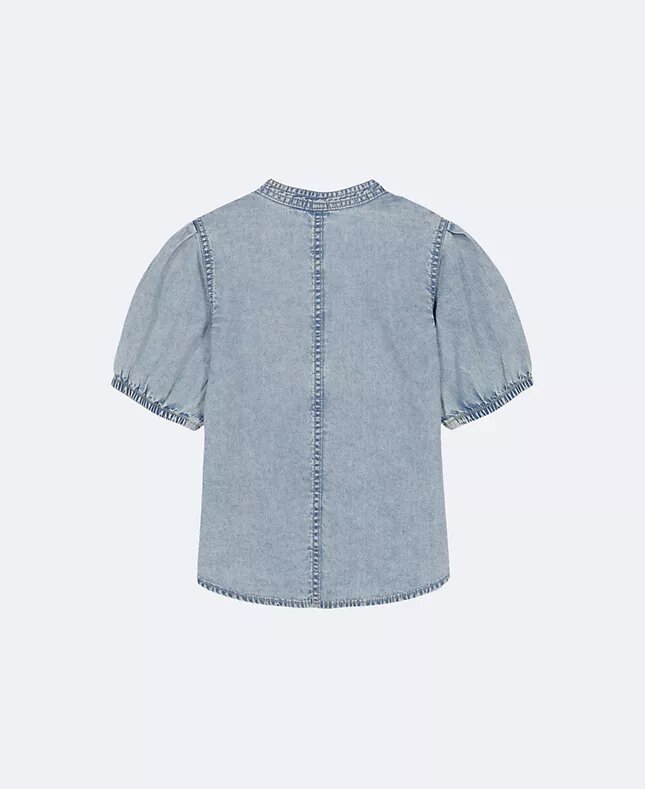 Denim-skjorta med knappar för flickor Denim-skjorta med knappar för flickor