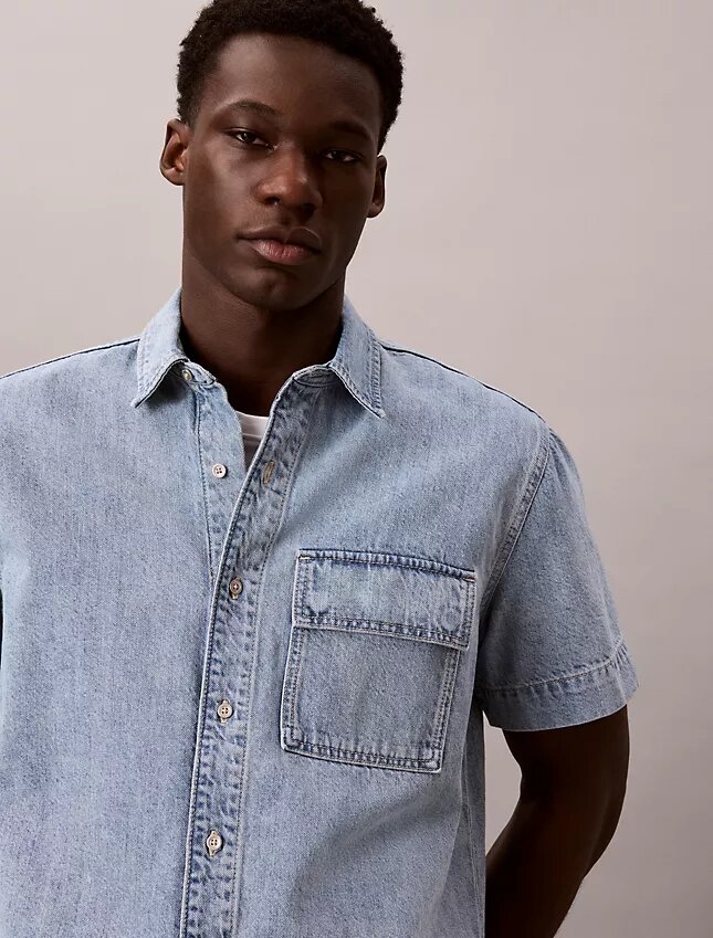 Denim Utility Shirt med knappar Denim Utility Shirt med knappar