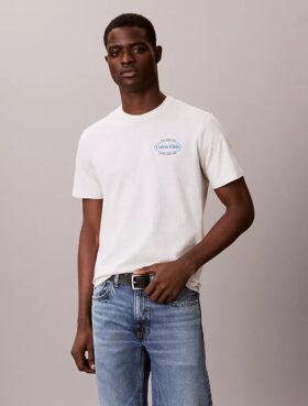 Diner Calvin Klein T-shirt med grafiskt logo