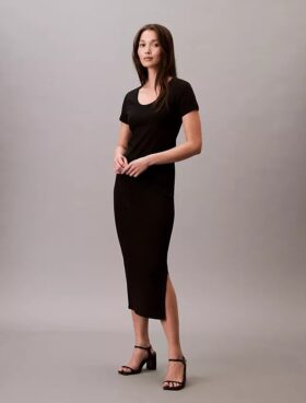 Elegant midiklänning i bomull