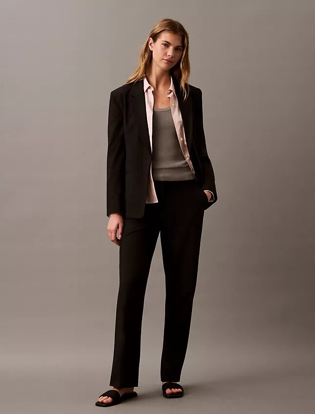 Eleganta raka byxor med stretch Eleganta raka byxor med stretch