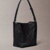 Emblem Mesh Bucket Bag