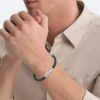 Fasat ID-läderarmband