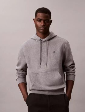 Fleece-hoodie med arkivlogotyp