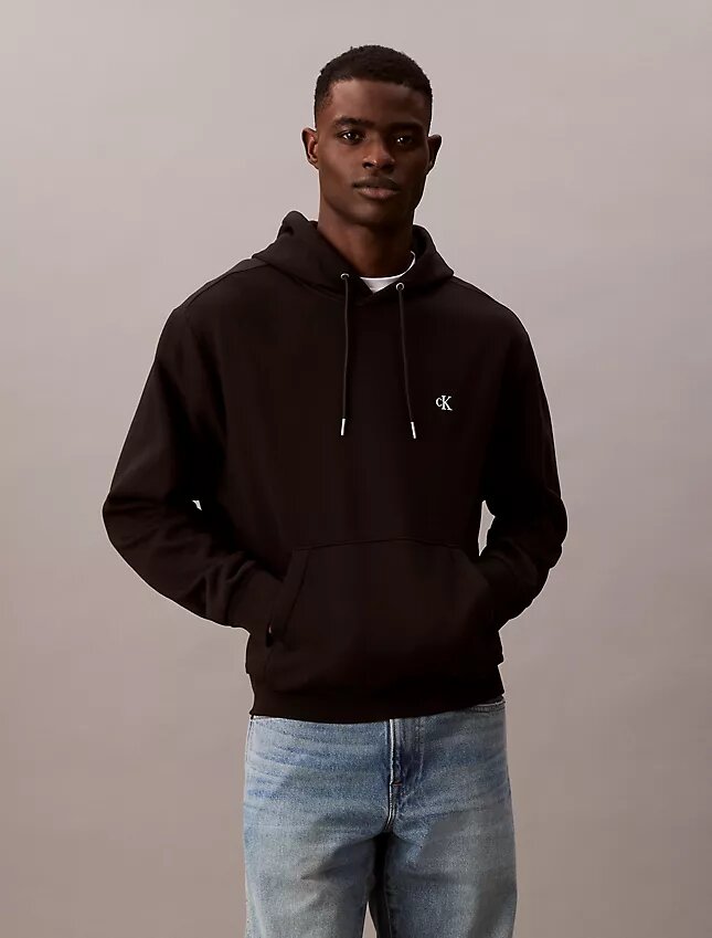 Fleece-hoodie med arkivlogotyp Fleece-hoodie med arkivlogotyp
