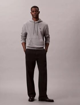 Fleece-hoodie med arkivlogotyp