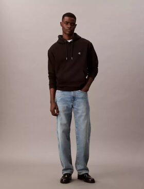 Fleece-hoodie med arkivlogotyp