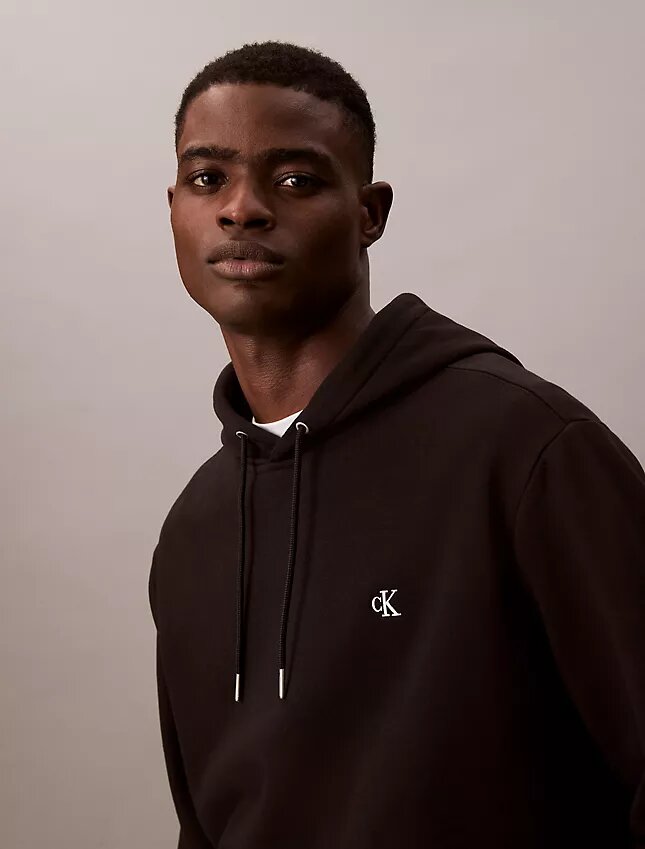 Fleece-hoodie med arkivlogotyp Fleece-hoodie med arkivlogotyp