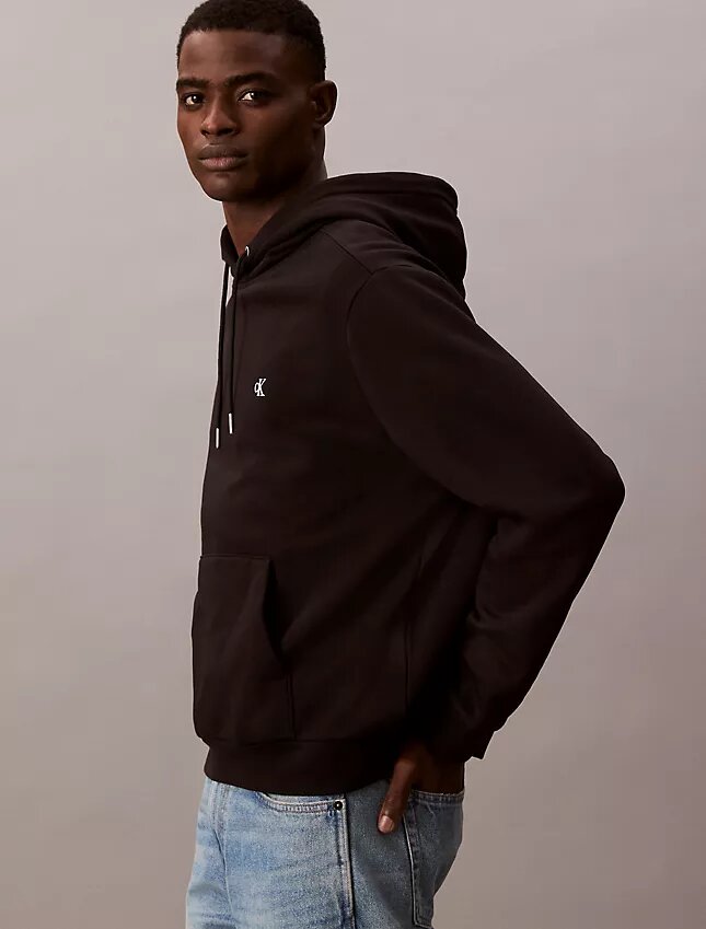 Fleece-hoodie med arkivlogotyp Fleece-hoodie med arkivlogotyp
