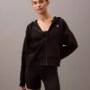 Fleece-hoodie med dragkedja och Monogram Fleece-hoodie med dragkedja och Monogram