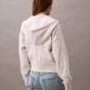 Fleece-hoodie med dragkedja och Monogram Fleece-hoodie med dragkedja och Monogram