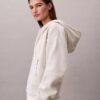Fleece-hoodie med dragkedja och Monogram Fleece-hoodie med dragkedja och Monogram