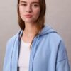 Fleece-hoodie med dragkedja och Monogram Fleece-hoodie med dragkedja och Monogram