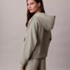 Fleece-hoodie med dragkedja och Monogram Fleece-hoodie med dragkedja och Monogram