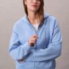 Fleece-hoodie med dragkedja och Monogram Fleece-hoodie med dragkedja och Monogram