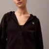 Fleece-hoodie med dragkedja och Monogram Fleece-hoodie med dragkedja och Monogram
