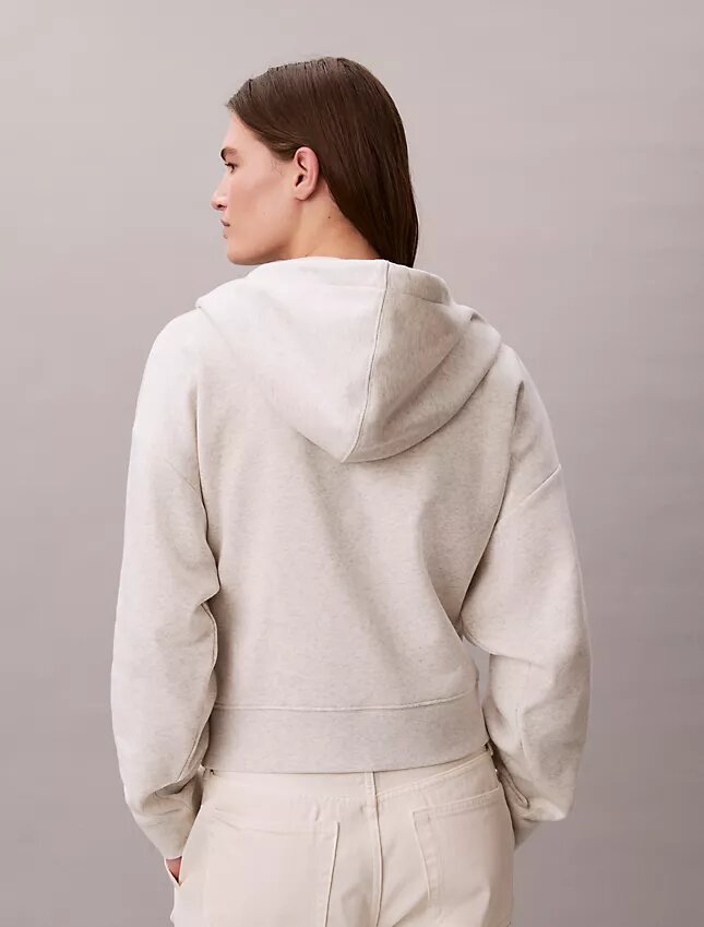 Fleece-hoodie med dragkedja och Monogram Fleece-hoodie med dragkedja och Monogram