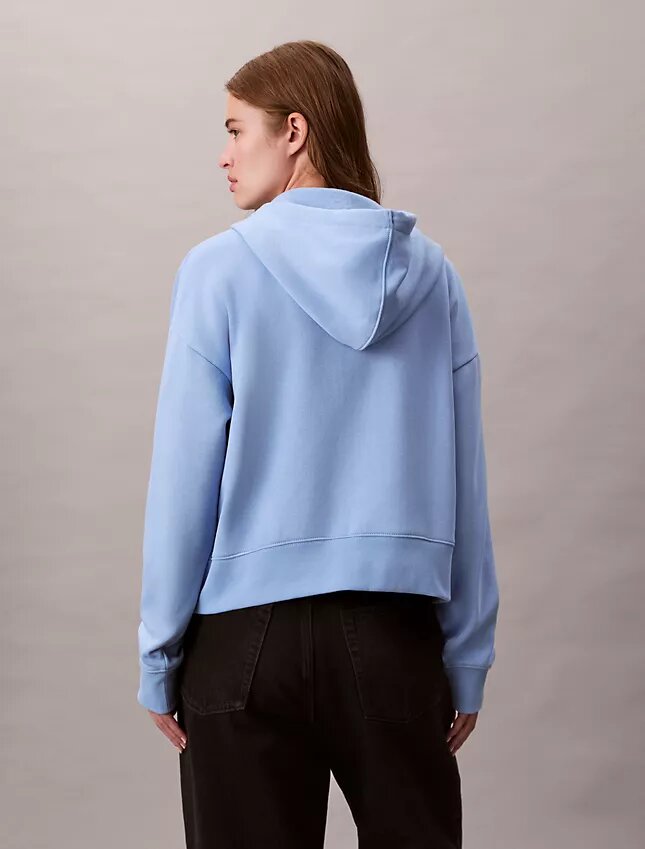 Fleece-hoodie med dragkedja och Monogram Fleece-hoodie med dragkedja och Monogram
