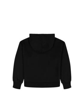 Fleece-hoodie med logotyp för flickor