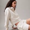 Fleece-shorts med arkivlogotyp
