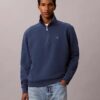 Fleece-tröja med kvartslås och arkivlogotyp Fleece-tröja med kvartslås och arkivlogotyp
