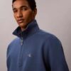 Fleece-tröja med kvartslås och arkivlogotyp Fleece-tröja med kvartslås och arkivlogotyp