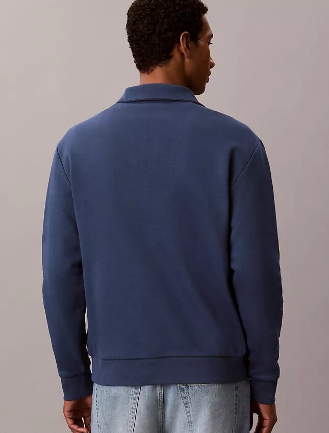 Fleece-tröja med kvartslås och arkivlogotyp Fleece-tröja med kvartslås och arkivlogotyp