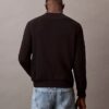 Fleece-tröja med rund hals och arkivlogotyp