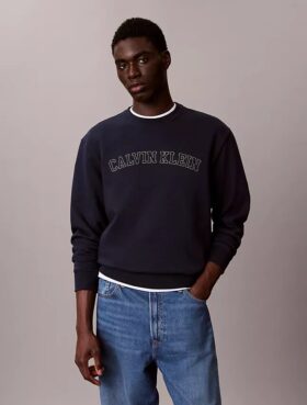 Fleece-tröja med Varsity-logotyp
