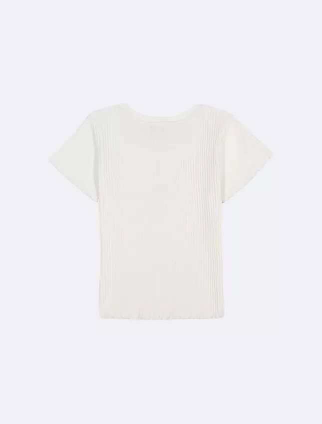 Flickor Chunky Rib Monologo T-shirt Flickor Chunky Rib Monologo T-shirt