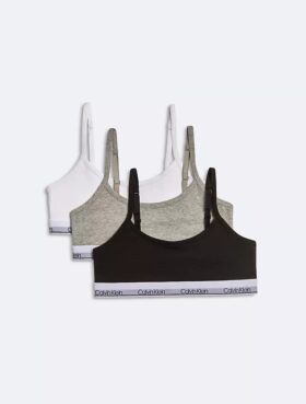 Flickor Modern Cotton Bralette i 3-pack