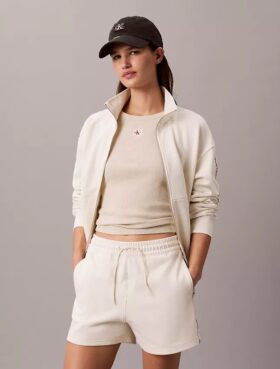 Frotteshorts med logoband