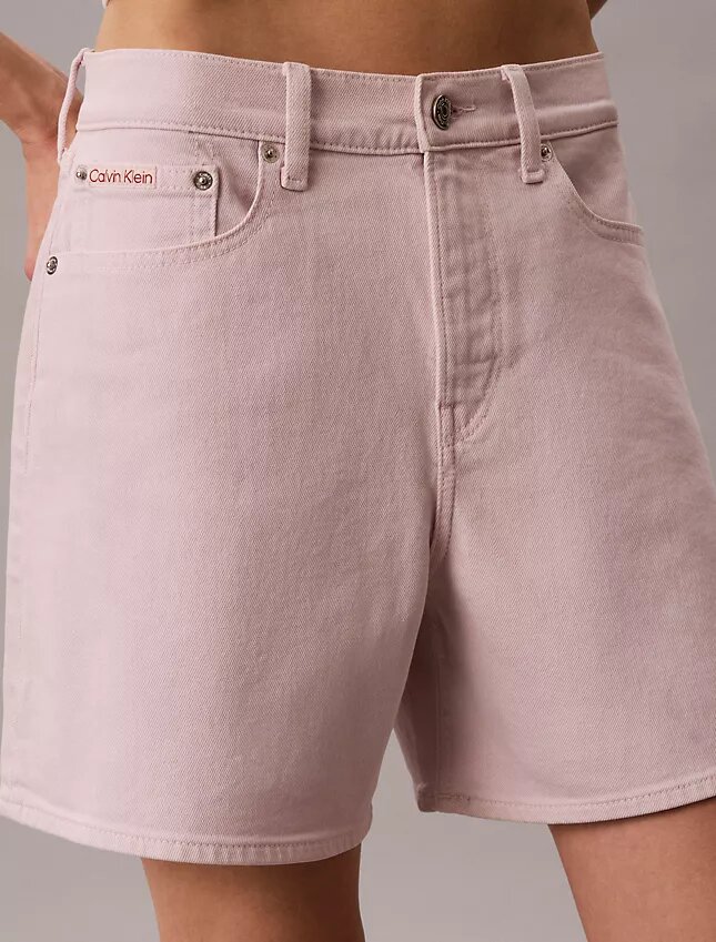 Garment-färgade A-linjeformade shorts med hög midja Garment-färgade A-linjeformade shorts med hög midja