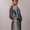 Glansig denim-bomberjacka Glansig denim-bomberjacka
