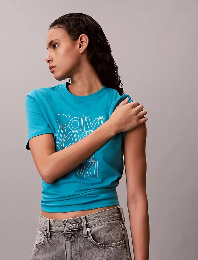 Glitterlogotyp Klassisk T-shirt Glitterlogotyp Klassisk T-shirt