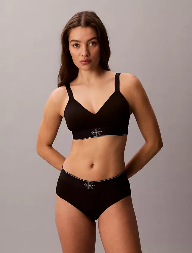 Grafisk Monogram-Bralette i Microfiber med stretch och lätt foder Grafisk Monogram-Bralette i Microfiber med stretch och lätt foder
