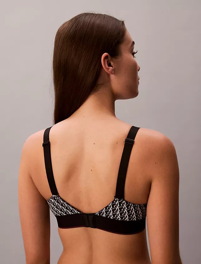Grafisk Monogram-Bralette i Microfiber med stretch och lätt foder Grafisk Monogram-Bralette i Microfiber med stretch och lätt foder