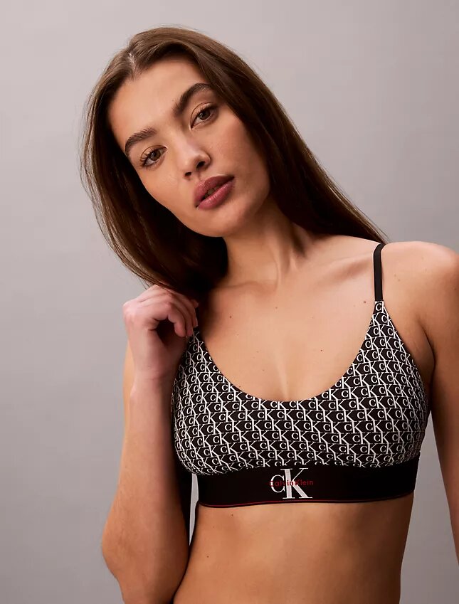 Grafisk monogram-Bralette i stretchig Microfiber Unlined Grafisk monogram-Bralette i stretchig Microfiber Unlined