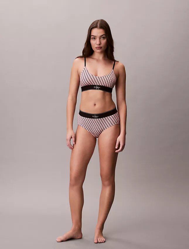 Grafisk monogram-Bralette i stretchig Microfiber Unlined Grafisk monogram-Bralette i stretchig Microfiber Unlined